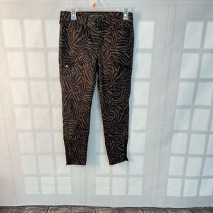 🔥🔥5 for $25🔥🔥 White House Black Market Animal Print Skinny Crop Pants Size 2